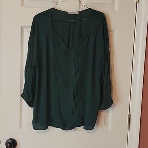 Green Blouse 3/4 Sleeve